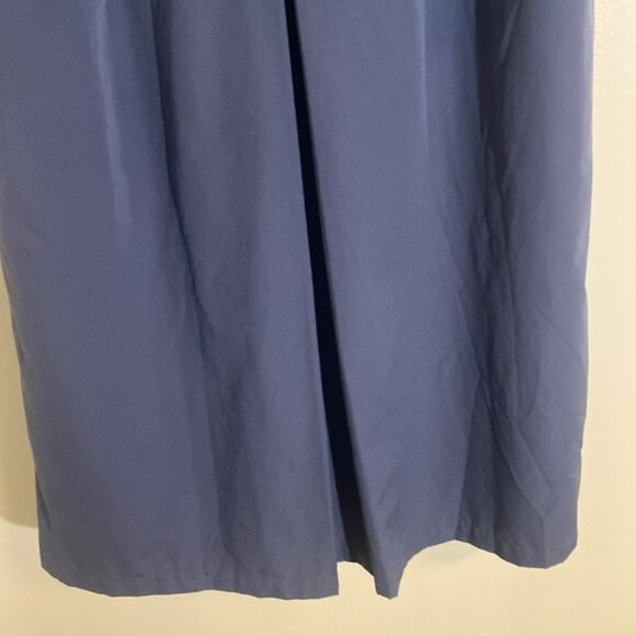 L.L. Bean Full Length Blue Purple Trench Coat Rain Jacket Women’s Small - Picture 5 of 11